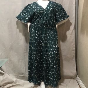 Bloomchic green floral polka dot long dress